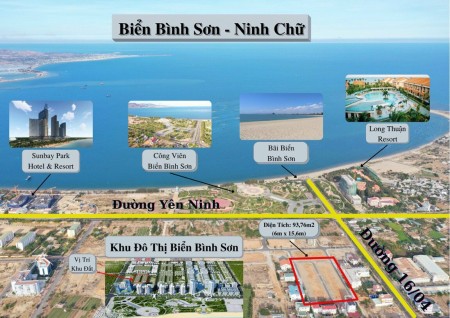 Đất nền mặt biển KĐT Biển Bình Sơn chỉ 27triệu/m2