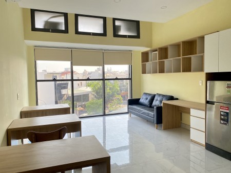 Văn phòng 55m2, Office-tel The Sun Avenue, ngăn phòng riêng vừa ở vừa làm việc.