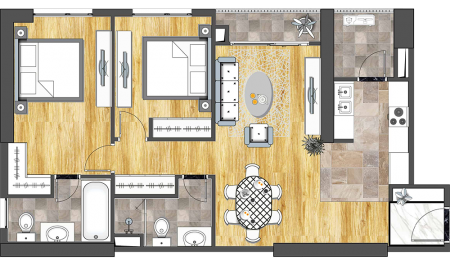 Chính chủ bán căn hộ Cao cấp 6Th Element 83m2 ( giá 3 tỷ 350) và 87m2 ( giá 3 tỷ 7) – Đồ cơ bản.