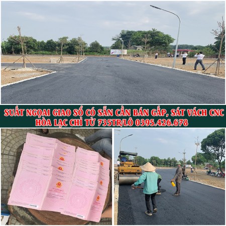 BÁN ĐẤT SỔ CÓ SẴN, SÁT VÁCH KHU CNC HÒA LẠC 0395426678