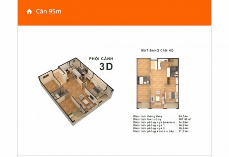 BÁN CHUNG CƯ 95M2 MỚI Ở MỖ LAO HÀ ĐÔNG