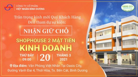 Chính Thức Mở Giữ Chỗ Bán SHOPHOUSE Trung Tâm Đối Diện Trường Đại Học Việt Đức