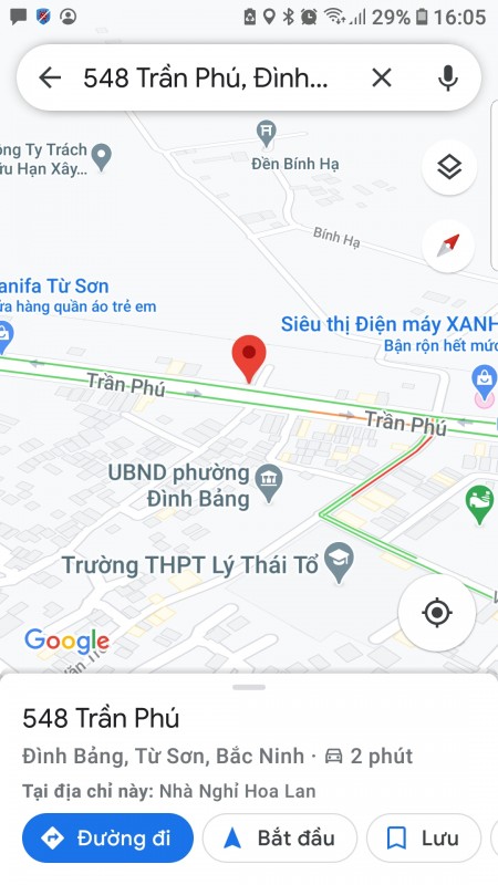 Cho thuê nhà 4 tầng, nằm trên mặt đường quốc lộ 1A (đường Trần Phú, Đình Bảng, Từ Sơn, Bắc Ninh)