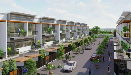 900 triệu (25%) sở hữu nhà phố ven sông liền kề KCN Long Hậu