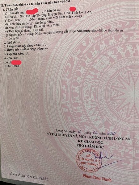 Chính chủ bán gấp lô đất trong KDC Daresco