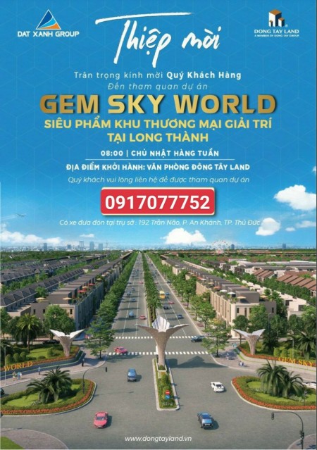 Nhà Phố SHOPHOUSE Gem Sky World Đại Đô Thị Thương mại Giải Trí tại Sân Bay Long Thành LH 0917077752