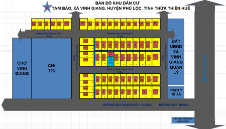 Bán đất KDC Tam bảo, Vinh Giang, Phú Lộc, Huế: Diện tích: 250m2 (10x25). Giá 435 triệu.