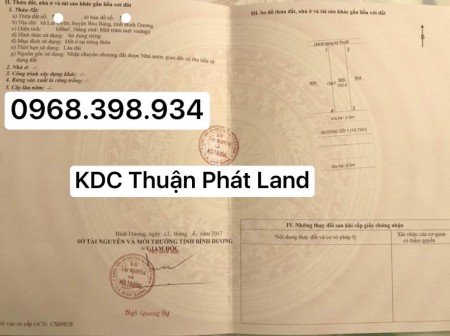 Bán đất Trung tâm Bình Dương, 490 triệu/ Nền.