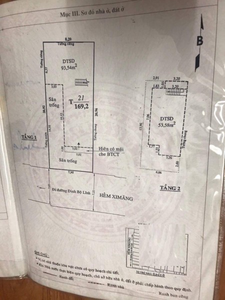 Nhà C4 gần Hàng Xanh 8x21m CN 170m2 - 126tr/m2