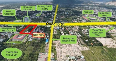 Bán đất ngay Quốc Lộ 51, thị xã Phú Mỹ giá 900tr/nền đầu tư sinh lời