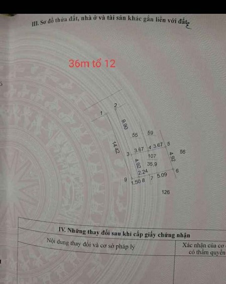 Bán gấp tại tổ 12 yên nghĩa dt 41m2 LH:em toàn 0967108196