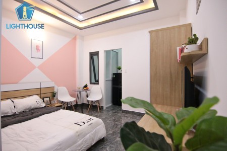 Căn Hộ Mới 100% 28m2 Thích Quảng Đức, vách ngăn bếp riêng