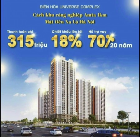 300 triệu sở hữu căn hộ ngay tp biên hòa , chiết khâu tới 18% , 15% kí hợp đồng 0932030061