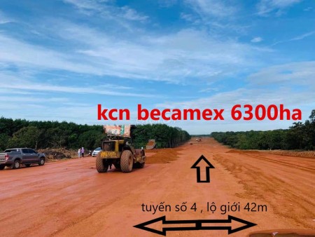 Bán vài lô đất khu công nghiệp becamex, đường nhựa 28m, sổ hồng riêng, thổ cư, tuyến số 4