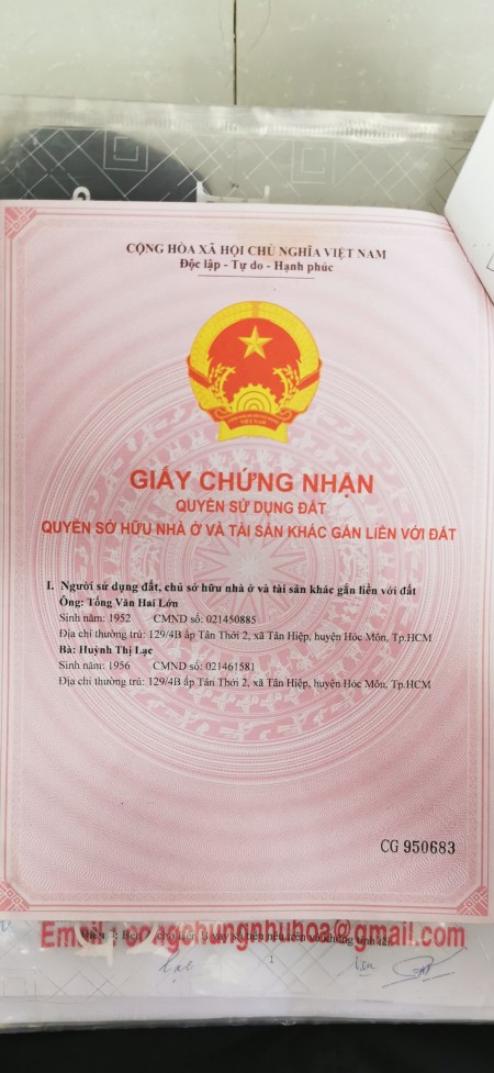 Kẹt tiền cần bán căn nhà HXH 131/6D Ấp Tân Thới 2, Xã Tân Hiệp, Huyện Hóc Môn, TP HCM