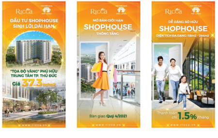 BÁN SHOPHOUSE RICCA B.01.02, CHỈ 44 TRIỆU/M2. CĂN THÔNG TẦNG 133M2. THANH TOÁN 90 TRIỆU/ THÁNG