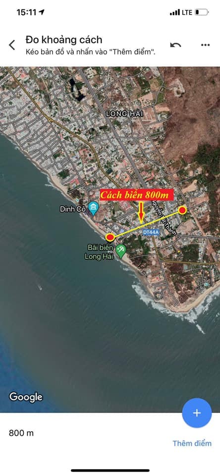 bán đất gần dinh Cô biển Long Hải - 7,5trieu/m2 - LH : 0908567992
