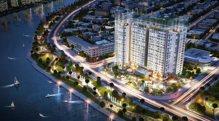 Cần tiền bán gấp căn hộ chung cư Quận 4, 82m2, 2 phòng ngủ, view sông Sài Gòn tuyệt đẹp.