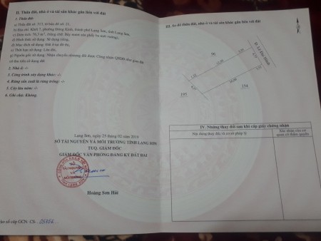 Bán nhà số 186 đường Lê Đại Hành , TP Lạng Sơn.