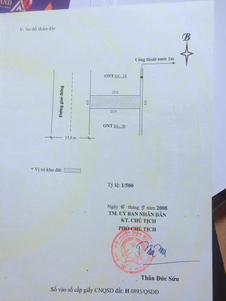 Bân lô đất 1A gần FPT đường 17,5m 138m2