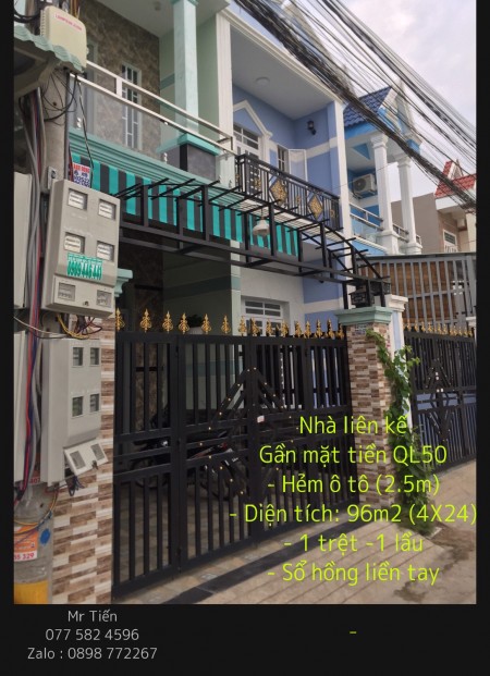 Bán nhà liền kề DT 96m2 Gần MT đường QL50 giá 2.6 Tỷ Sổ hồng (Thương lượng)