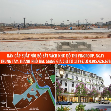 SUẤT NỘI BỘ CẦN BÁN GẤP LÔ SHOPHOUSE SÁT VÁCH KĐT VIN 0395426678