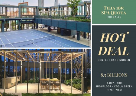 Bán căn 1PN Tilia view sông tầng cao suất SPA