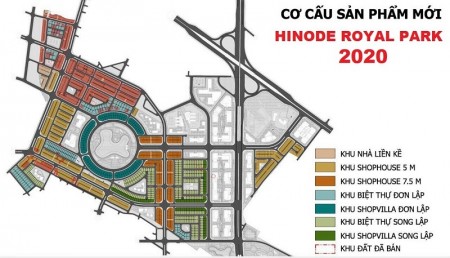 BÁN SHOPHOUSE 2 MẶT TIỀN DỰ ÁN HINODE ROYAL PARK Kim Chung – Di Trạch diện tích 135m2 giá 20 tỷ