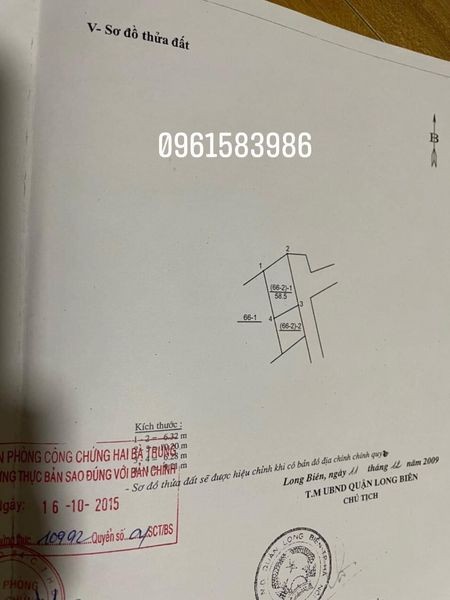 CHÍNH CHỦ CẦN TIỀN NHỜ BÁN GẤP MẢNH ĐẤT GẦN 60M2 TẠI NGỌC THUỴ - LONG BIÊN GIÁ CHỈ 2 TỶ HƠN