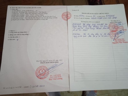 Bán đất Phổ Yên Thái Nguyên đất ở và đất vườn