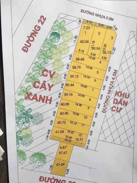 Bán đất hẻm 22A đường 22, phường Linh Đông, Thủ Đức. DT: 60m2