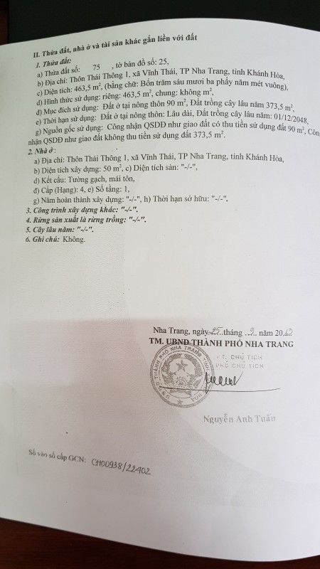 Kẹt tiền cần bán gấp nhà đất Nha Trang