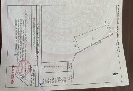 Cần Bán lô đất sào 1210m2 (150 thổ) ở xã Phước Bình, Long Thành, Đồng Nai.