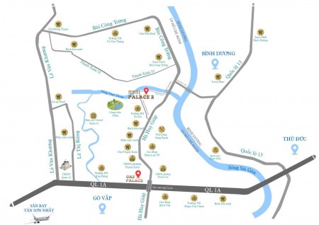 Khu Nhà Phố Thương Mại One Palace 2 liền kề công viên 150ha Quận 12