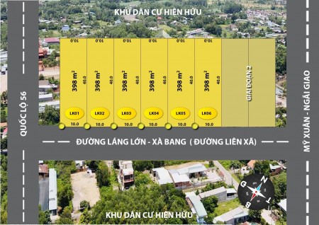 Cơ hội đầu tư đất mặt tiền view bao đẹp Láng Lớn - Xà Bang