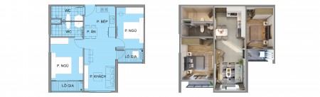 Căn hộ Vinhomes Smart City 2 phòng ngủ