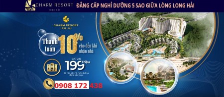 Chỉ 199 triệu sở hữu charm resort 5 sao long hải 0908172438