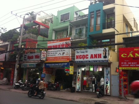 cần bán nhà mặt tiền đường Nơ Trang Long, 4x20m, 3 tầng, đoạn sầm uất