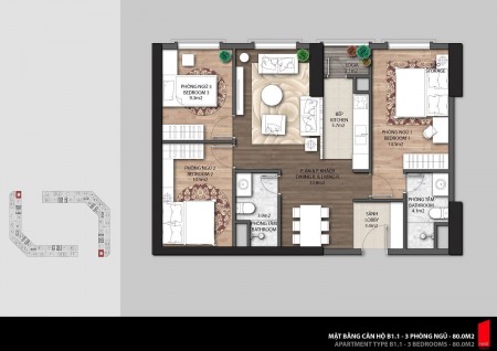 Bán gấp căn hộ 3 ngủ, 86m2 The Emerald CT8 Mỹ Đình, giá 2.8 tỷ (bao phí), LH: 0967839010