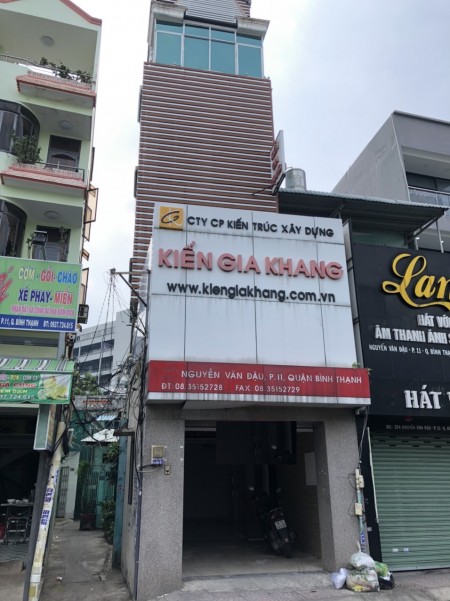 Mặt Tiền Nguyễn Văn Đậu, trệt 3 lầu 4 sàn trống suốt 4wc, giá 18tr.