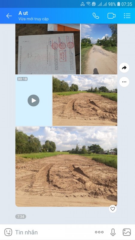 Chính Chủ cần bán đất thổ cư sổ đỏ sang tên trong ngày DT 465m2 Đức Hòa Đông, Long An giá 7tr5/m2