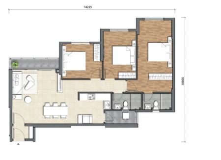 Bán căn hộ 3PN Precia,101m2. Thanh toán 1.6 tỷ =30%, lãi suất 0%. HOT quận 2