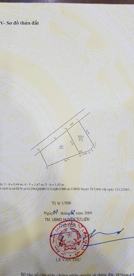 Tôi chính chủ cần bán mảnh đất đường Tây Mỗ Đại Mỗ Nam Từ Liêm 88m2 MT 6.5m ngõ oto tránh view hồ