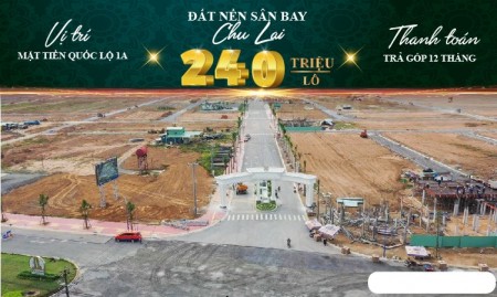 Đất nển khu sân bay, giá 240 triệu/lô, ngân hàng hỗ trợ vay