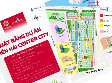Bán đất có sổ đỏ tại dự án Tiền Hải Center City pháp lý rõ ràng, khu dân cư đông đúc