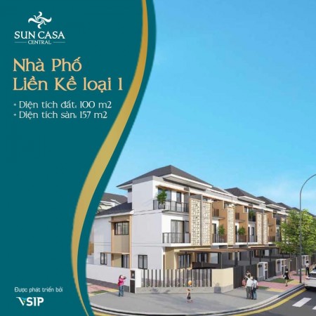 Nhà Liền Kề 1 Trệt 2 Lầu Dự Án SunCaSa CenTral Vsip2