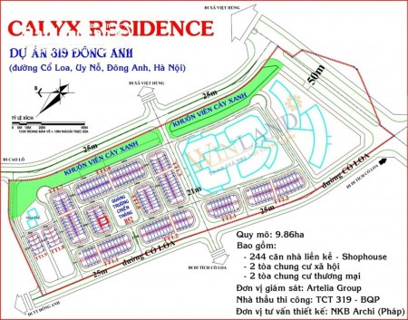 Bán siêu phẩm liền kề nhà phố trấn thị Đông Anh dự án Calyx Residence, pháp lý chuẩn