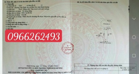 Nguồn mới ngay chợ Bến Lớn Bến Cát ngay QL13