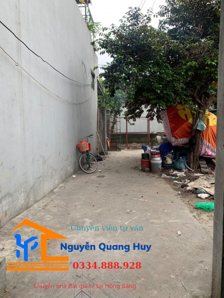 Bán 86,6m2 đất tặng nhà cấp 4 1,5 tầng tại Hùng Vương, Hồng Bàng