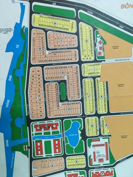 Cần bán lô đất mặt tiền sông đường 51 hướng tây bắc Giá bán 82 triệu/m2 Tel.0914.392.070